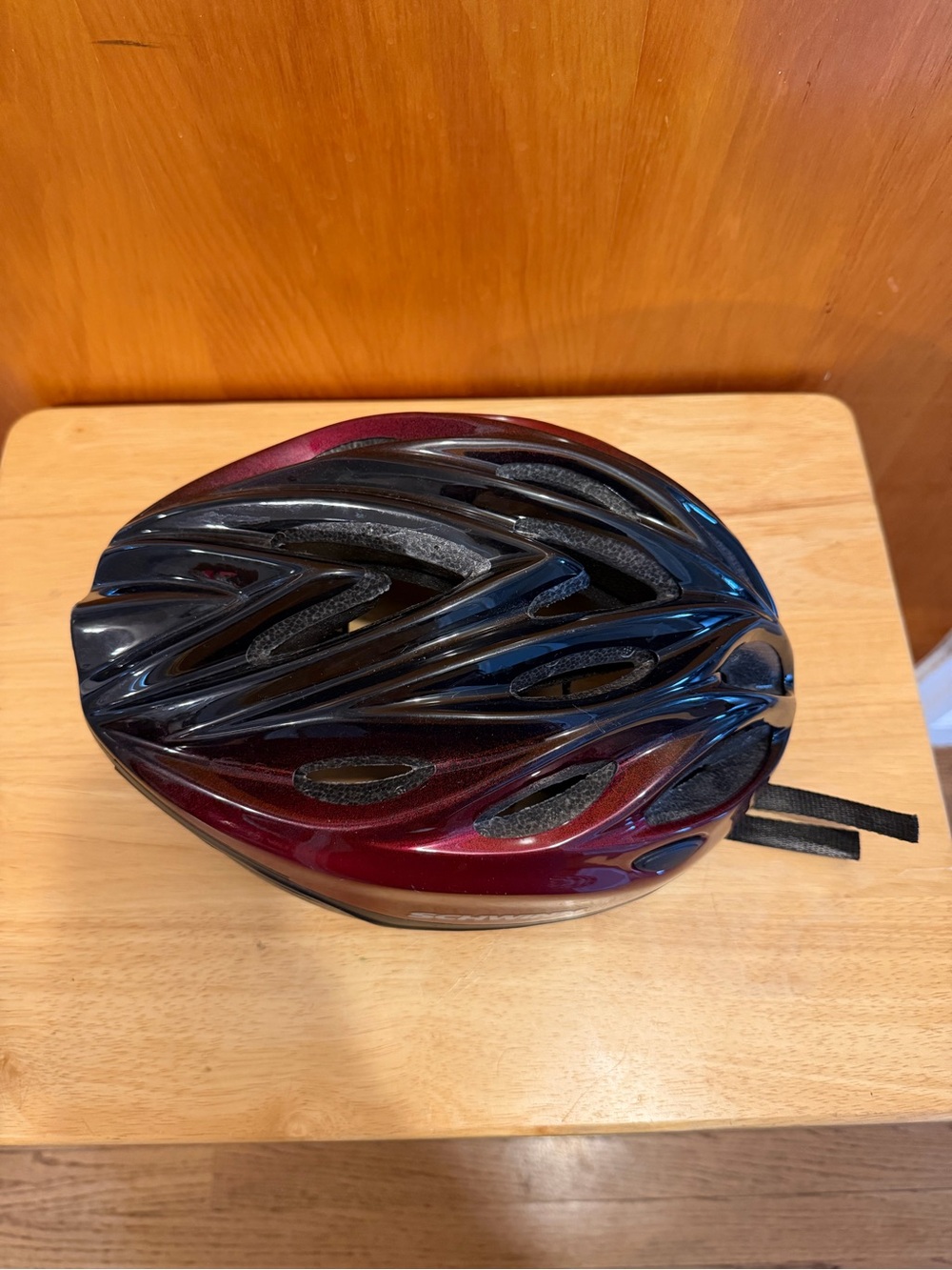 Adult Schwinn Black and Dark Red Cycling Helmet